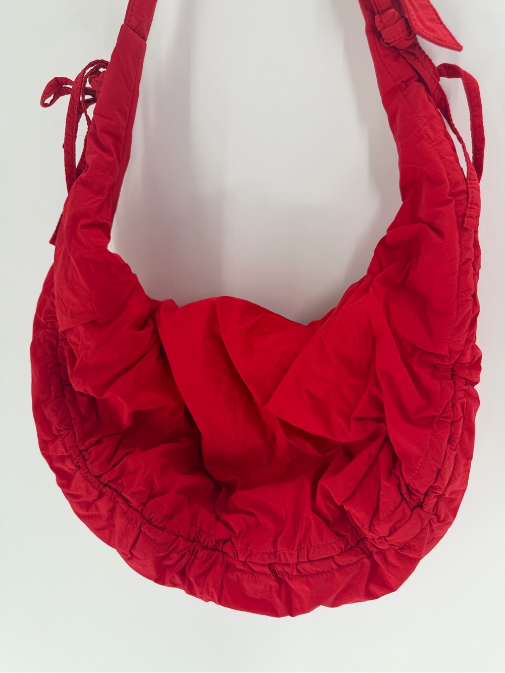 Cos Canopy Mini Crossbody Ruched Bag In Red - Picture 4 of 7